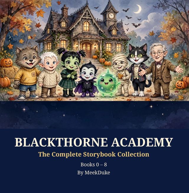 Blackthorne Academy storybook box set cover — the whole class under the title