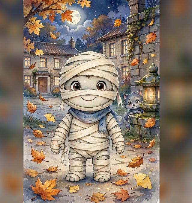 Milo Unwraps book cover — Milo in the autumn street