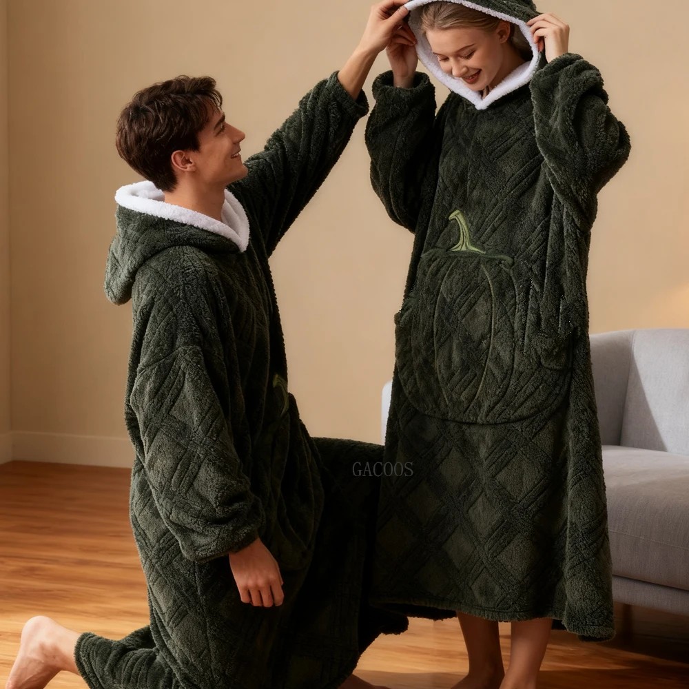 Fleece Hoodie Blanket — Extra Long