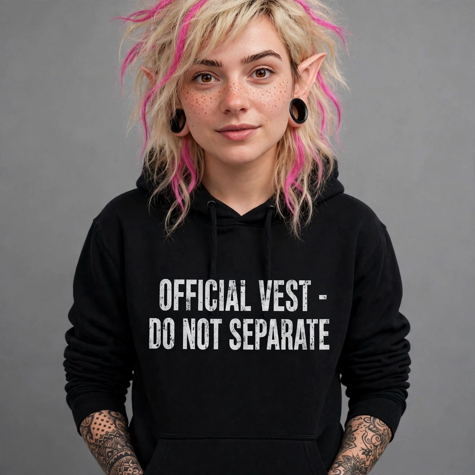 Emotional Support Hoodie design — official vest, do not separate