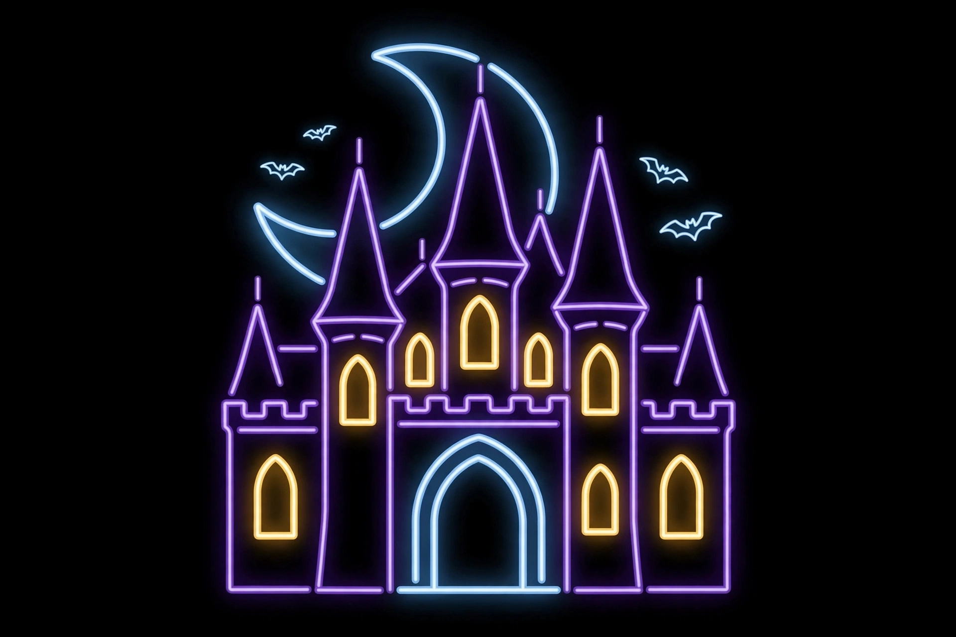 Blackthorne Castle neon sign design