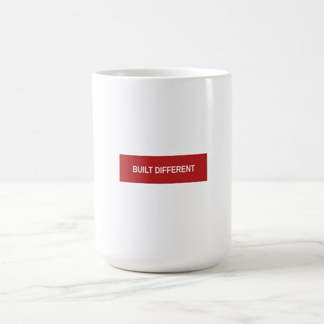Built Different Red Box Logo Mug — product photo