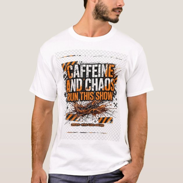 Caffeine and Chaos Run This Show ADHD Edition Tee — product photo