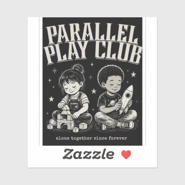 Parallel Play Club — Oddly Wired Neurodivergent  Sticker — product photo