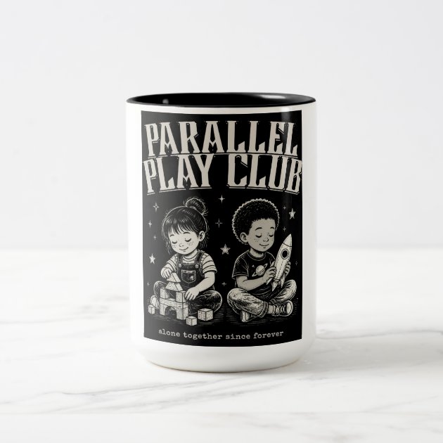 Parallel Play Club — Oddly Wired Neurodivergent  Two-Tone Coffee Mug — product photo